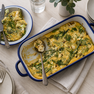 Courgette & Leek Gratin (V)
