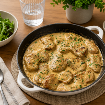 Pork Fillet with Green Peppercorns